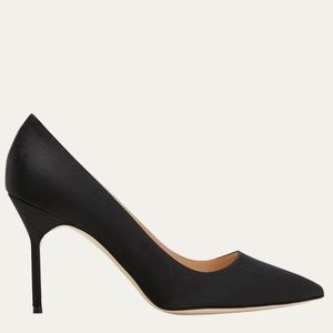 Manolo Blahnik Satin BB Pumps